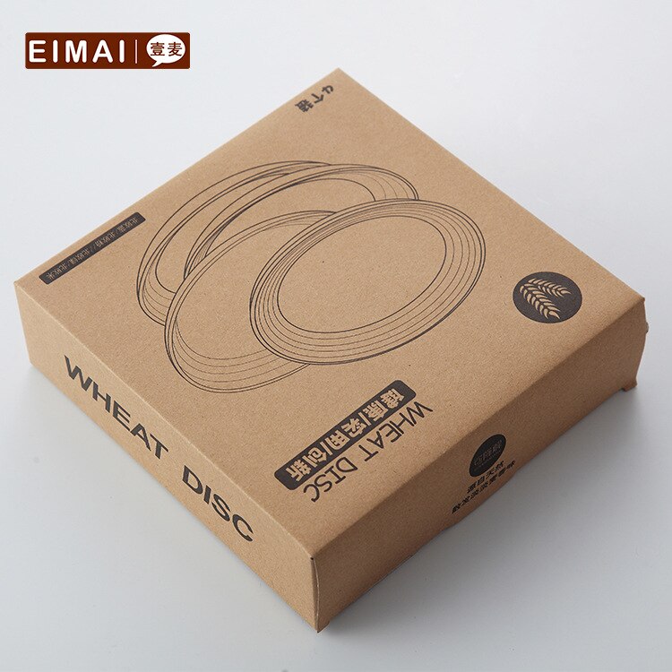 Environmental Protection Of Wheat Straw Plate Dishes Western Fruits Round Flat Plate Biodegradable Kitchen Utensils