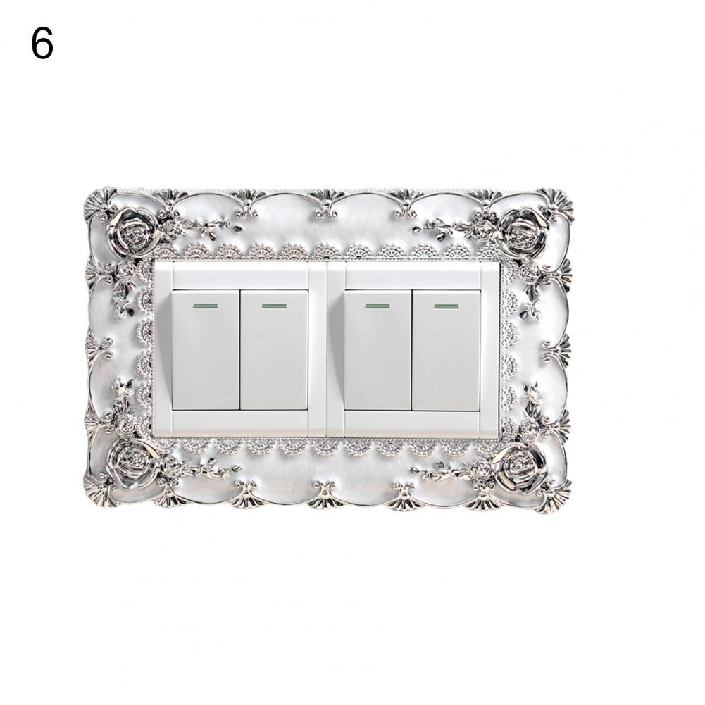 Autocollant de commutateur de Style européen, sans poinçon, en plastique, pour prise murale, pour maison: 6