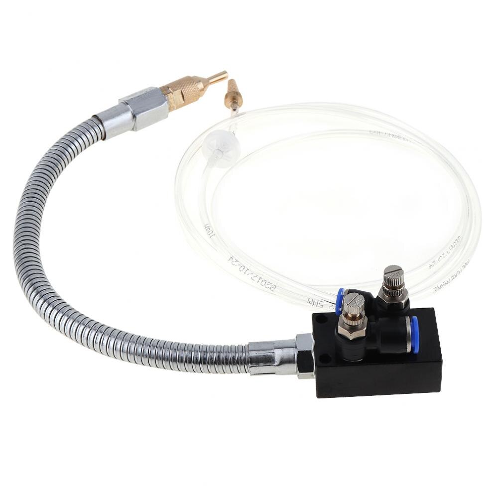 1set Precision Mist Coolant Lubrication Spray System with Check Valve and Stainless Steel Flexible Pipe