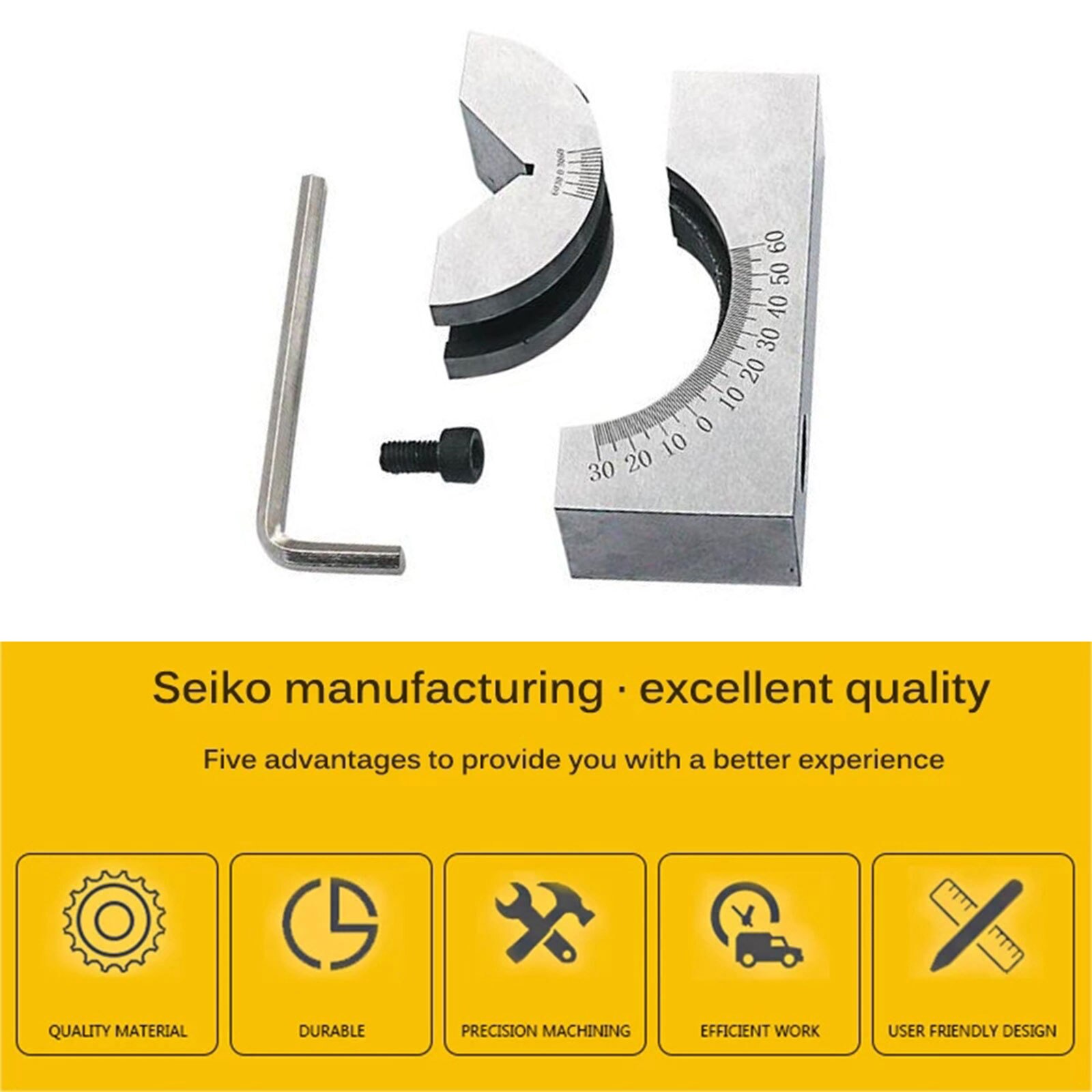 75x25x36mm Precision Mini Adjustable Angle V Block Milling 0 Degree To 60 Degree Adjustable Angle Gauge