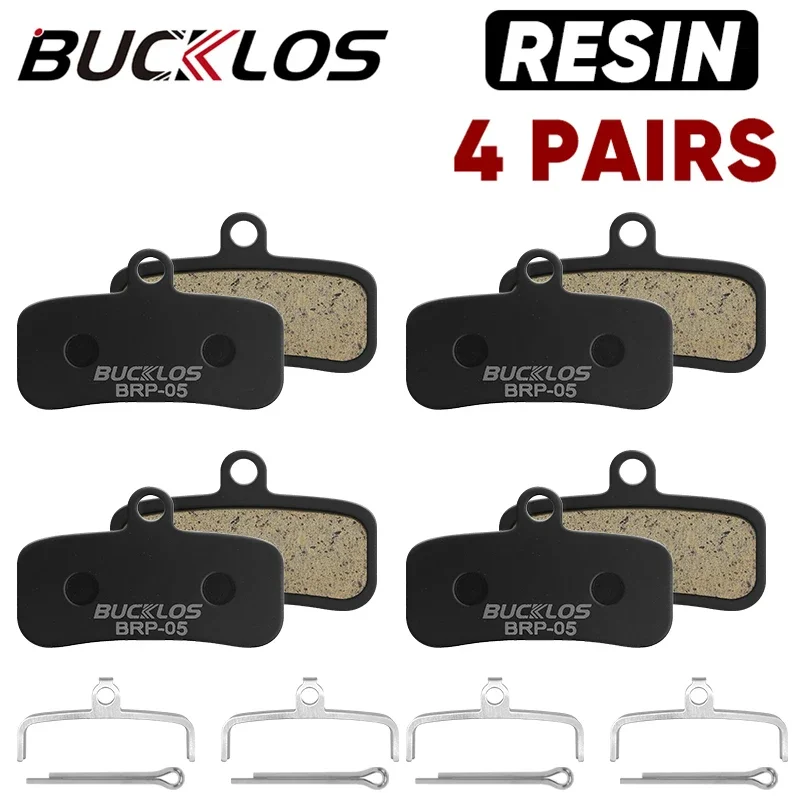 BUCKLOS Resin Disc Brake Pad For SHIMANO D02S Wear-resistant Hydraulic Brake Pads MTB Brake Pads for N03A H03A Cycling Parts: Red