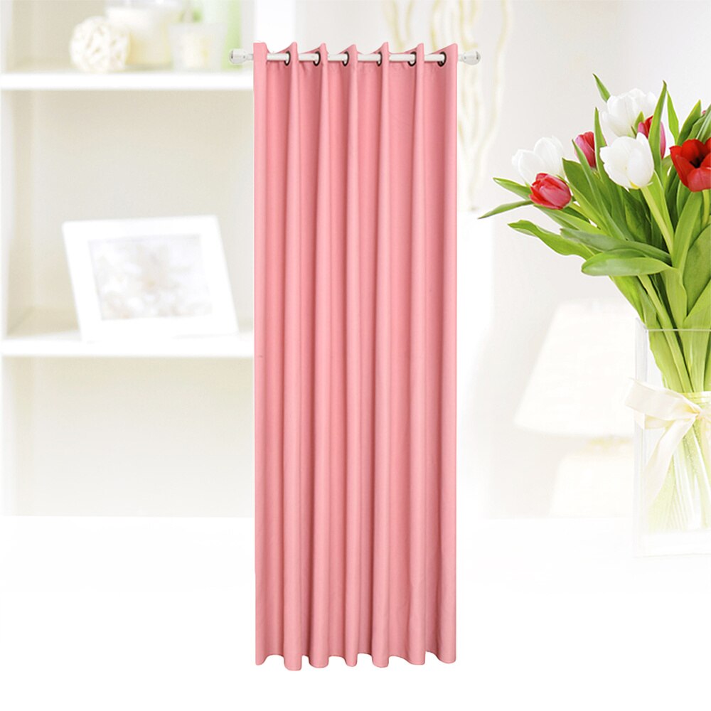 Ultra sov gott energisparande värmeisolerad texturerad tjockt linne par gardiner mörkläggningsgardiner rum mörkläggningsgardiner te: Rosa