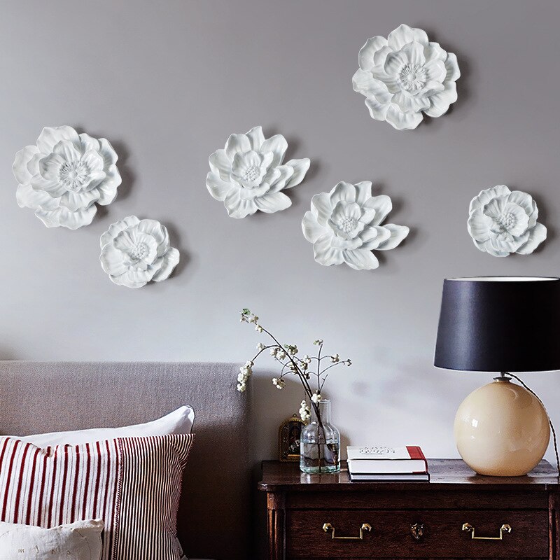 3D Stereo Harz Lotus Fisch Blumen Handwerk Dekoration Europäischen Wohnzimmer Hause Wand Hängen Fische Wandbild Kreative Wand Aufkleber