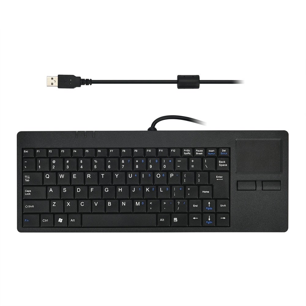 Laptop Kunststoff Computer Tastatur Mit Touchpad Industrie Informationen Verdrahtete Touchpad Tastatur