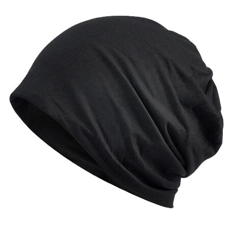 Casual beanie mænd kvinder forår sommer let tynd hat hjelm liner bomuld ansigtsmaske sports cykel hat åndbar: Sort