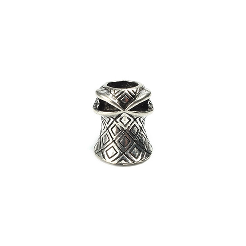 5 stk metal charms kranium paracord tilbehør paracord spænder diy paracord perle spænde paracord armbånd kniv lanyard 6mm
