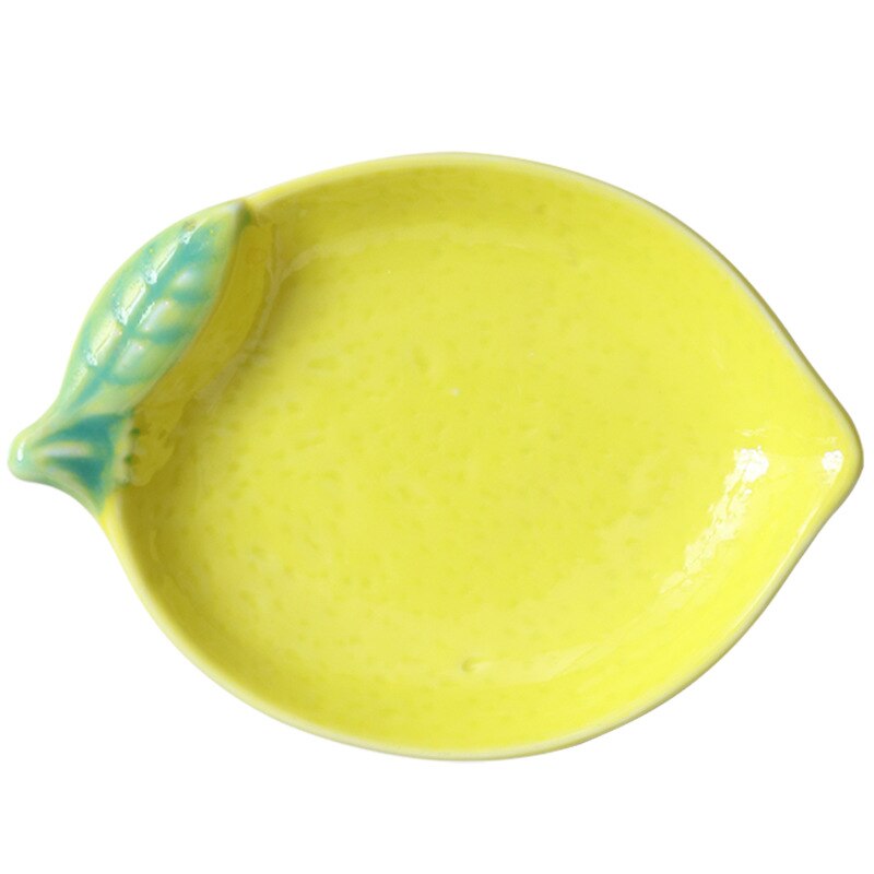 Płyta w kształcie cytryny ceramiczna miska robić ryżu słodka przekąska sałatka płyta zastawa stołowa osobowość kreatywny talerz śniadanie