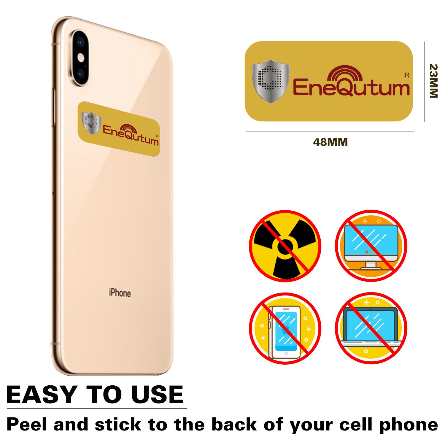 10 unids/lote 2 en 1 EneQutum Shield Anti radiación mantener la salud Scalar energía teléfono pegatina Anti EMP EMF