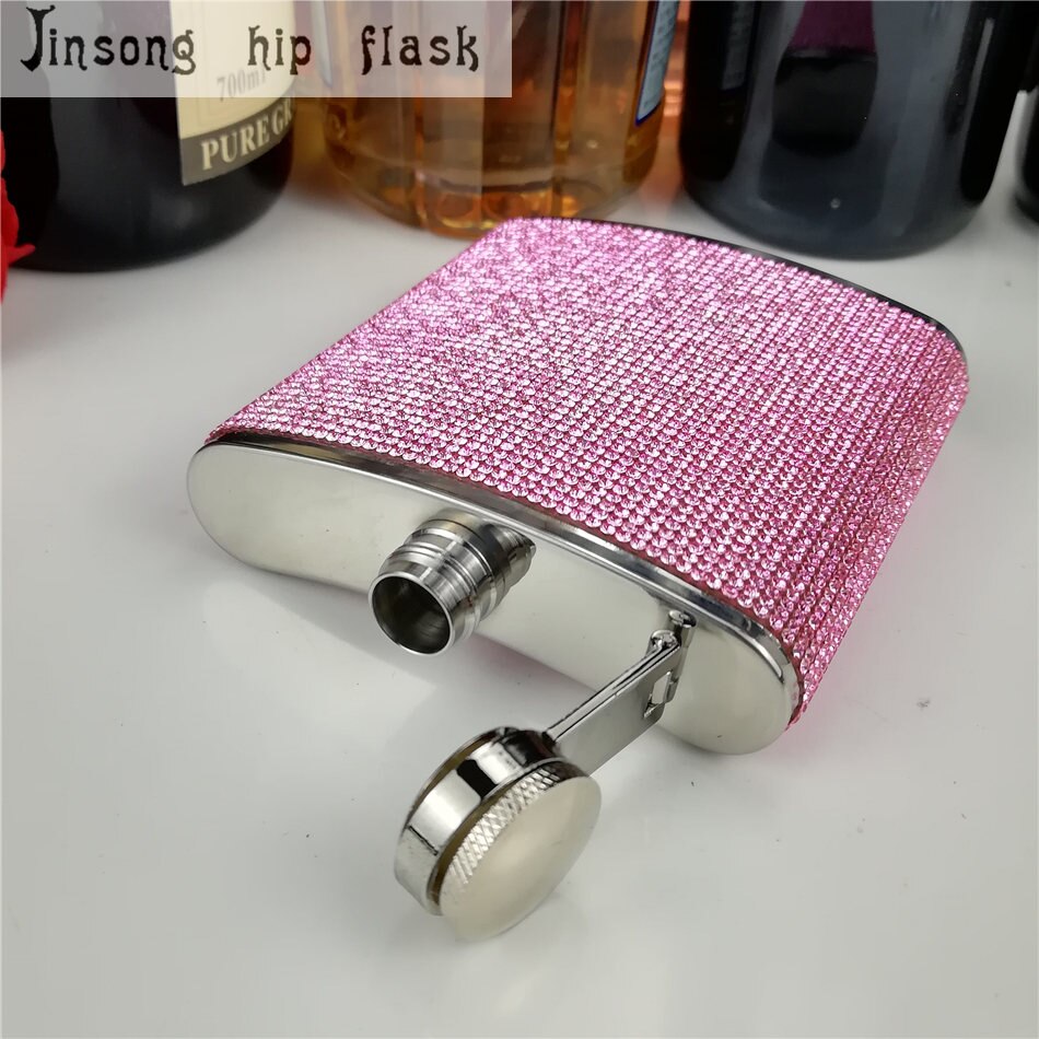 Roestvrij staal met diamant heupfles, Speciale heupfles voor Dames