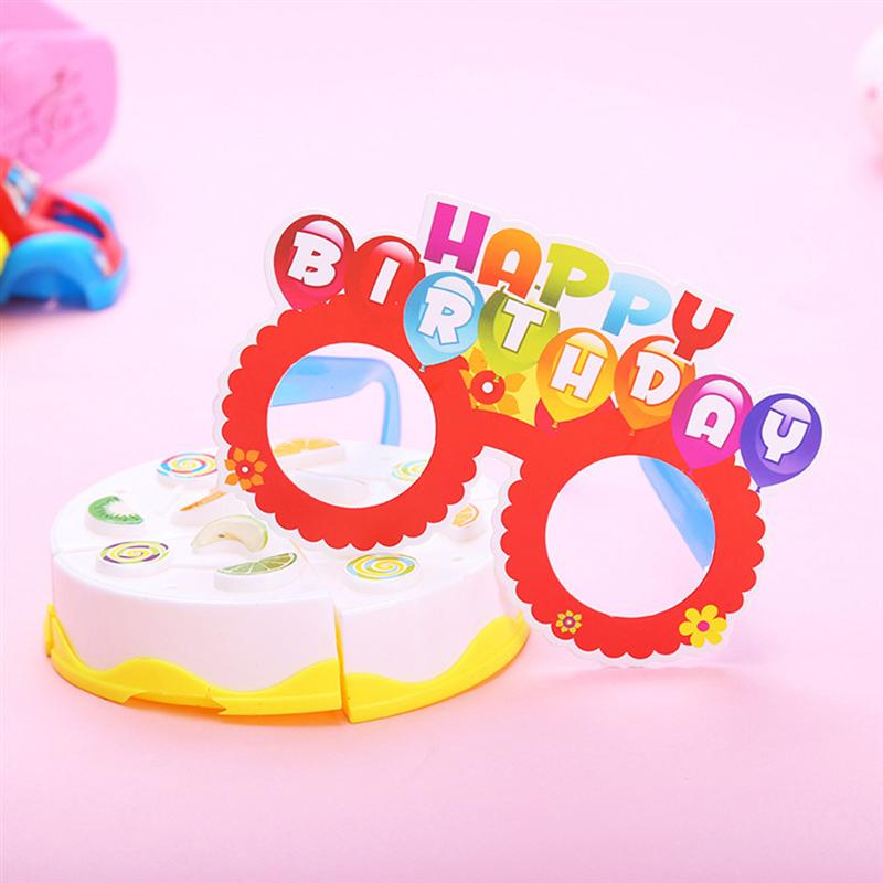 24pcs Birthday Glasses Decor Birthday Party Eyeglasses Frames Photo-Booth Prop Party Supplies for Kids(Random Style)