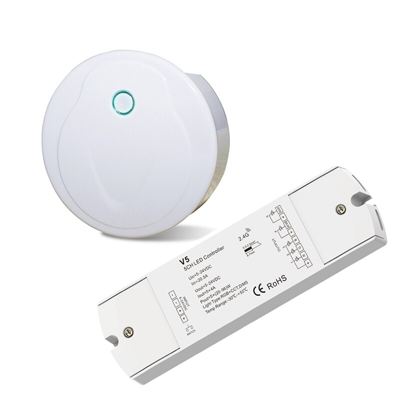 Wifi led lysdæmper rgb rgbw rgbcct strip controller ufo wifi til rf konverter 12v-24v arbejder med  v1/v3/v4/v5 trådløse modtagere: Wifi og  v5