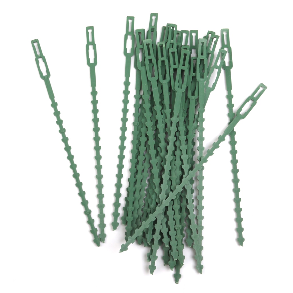 30 Pcs 16.5 Cm Plastic Kabelbinders Tuinieren Clips Plant Ties Groene Tuin