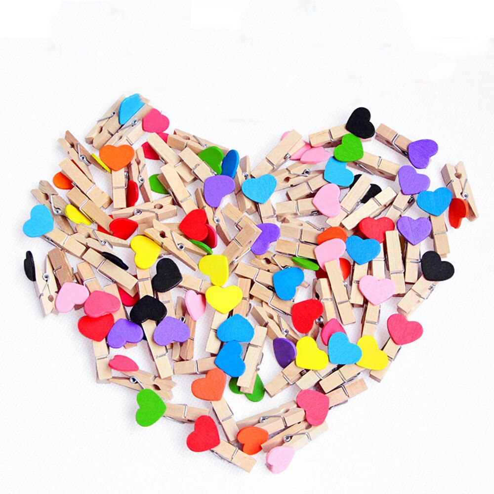 10 stücke Mini liebe holz kleidung foto papier nagel Stift clothespin handwerk postkarte Halfter familie hochzeit dekoration, DIY zubehör