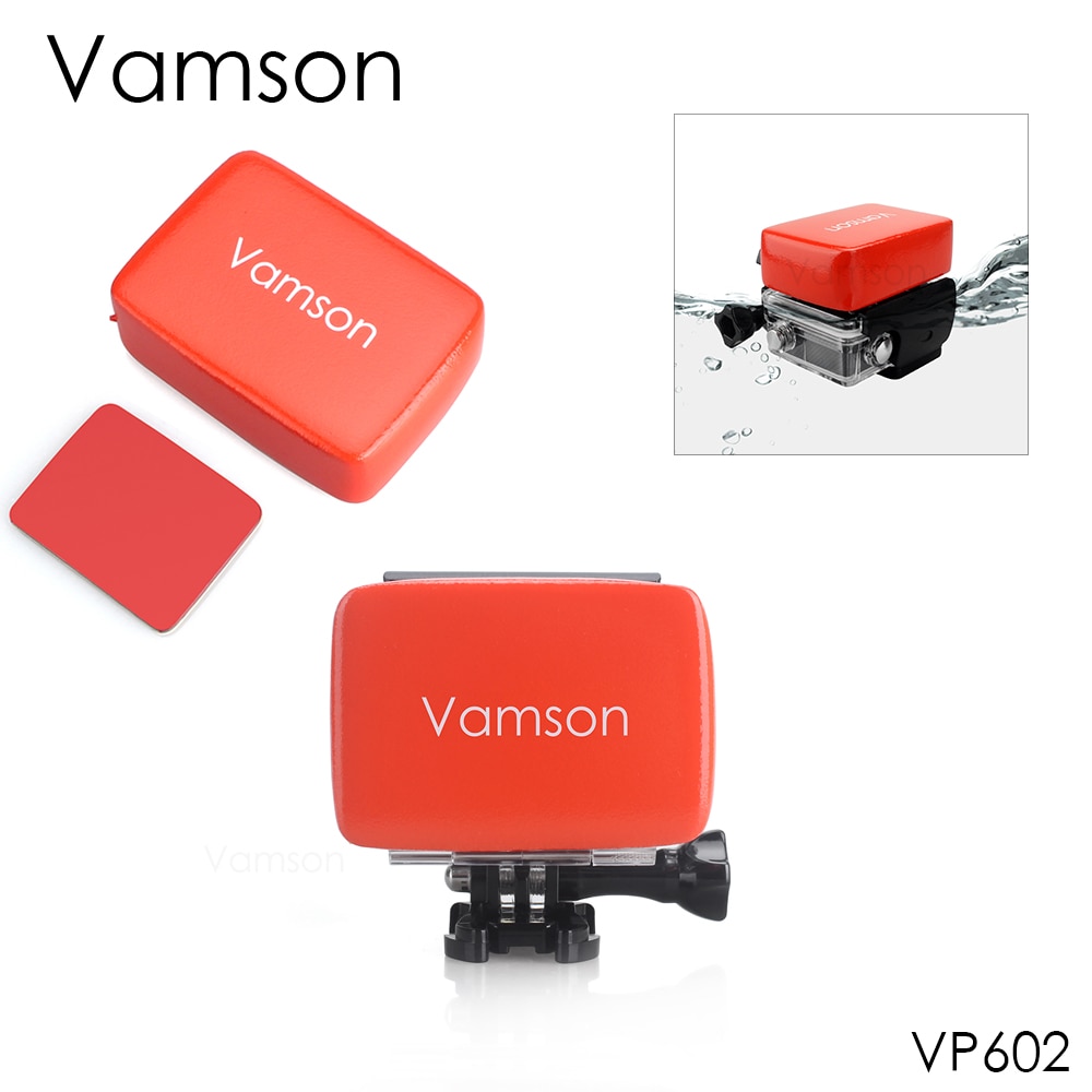 Vamson Voor Gopro Hero 8 7 6 5 Float Floaty Box Met Adhesive Anti Sink Sticker Voor Go Pro Accessoires voor Yi 4K Mijia VP602