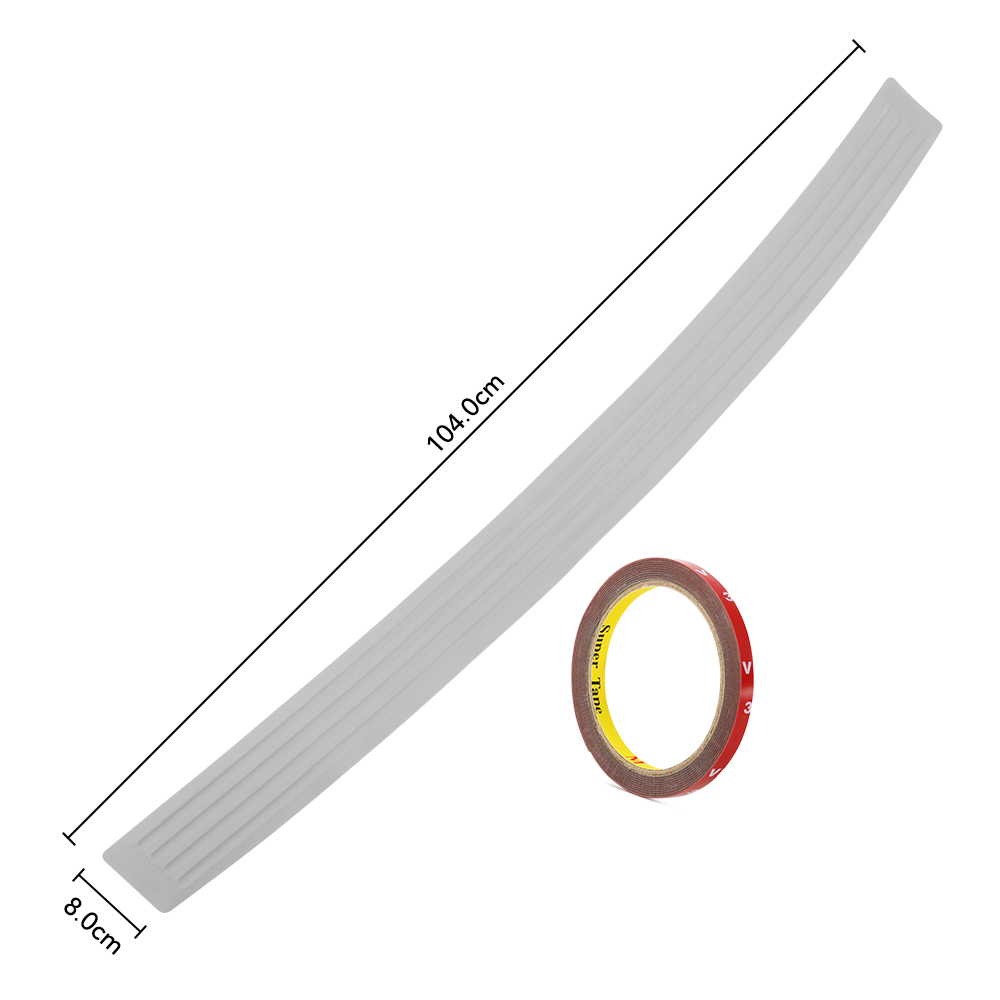 Tiras protectoras universales para puerta de maletero de coche, Protector de placa de alféizar, Protector de Parachoques Trasero, molduras de goma, tira de cubierta embellecedora, estilo de coche