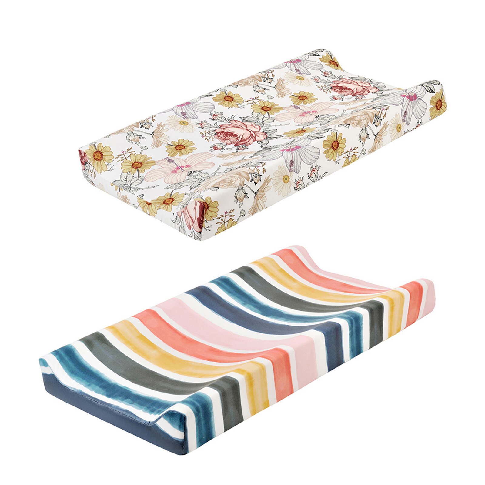 2Pcs Baby Veranderende Tafel Baby Kwekerij Luier Veranderende Pad Soft Cotton Blend Cover Veranderende Tafel Cover Funda Cambiador Ajustable: H