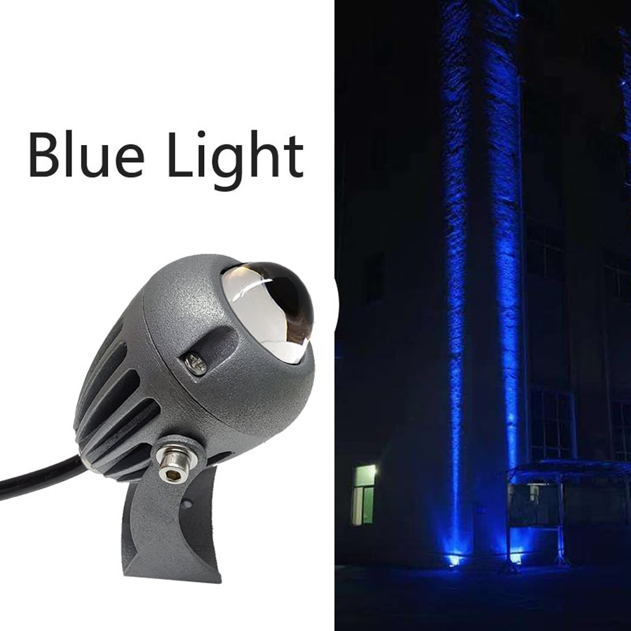Outdoor LED Wall spotlight 9W 12W 220V Landscape Lighting Green Red Blue Wall light IP66 Waterproof one beam lights: Yellow / Blue