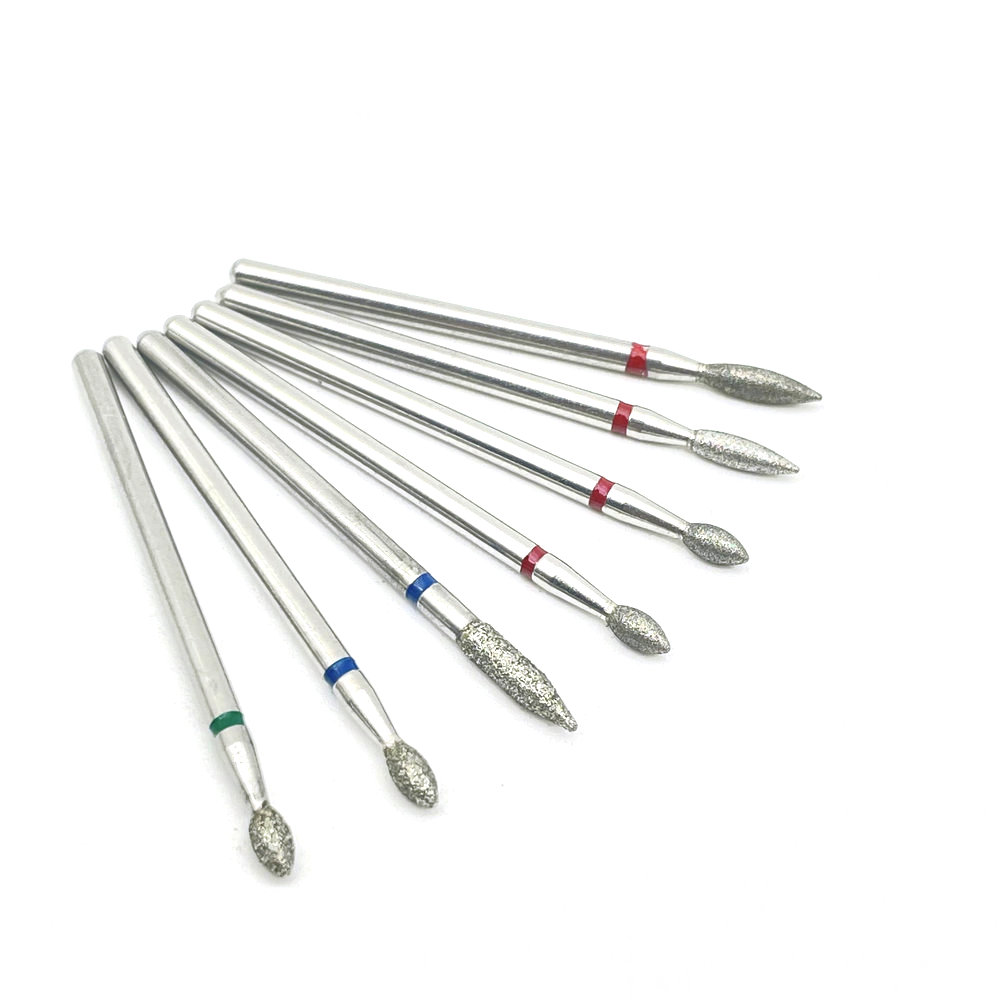 7 stücke Diamant Schleifen Bur Bohrer Sets Dental Schleifen Dental Diamant Polieren Bohrer 2,35mm Shankk: 07