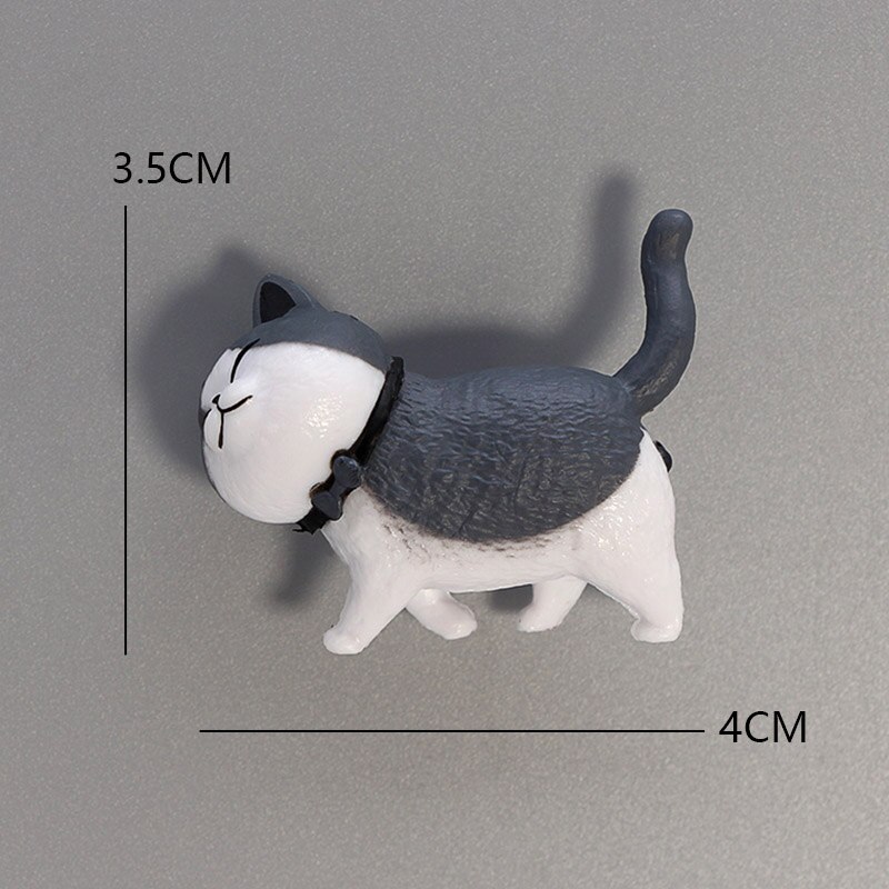 Combinación de gatitos japoneses para refrigerador, de colección de recuerdos, lindos imanes de nevera para gatos pequeños, animales amarillos, negros y blancos: E