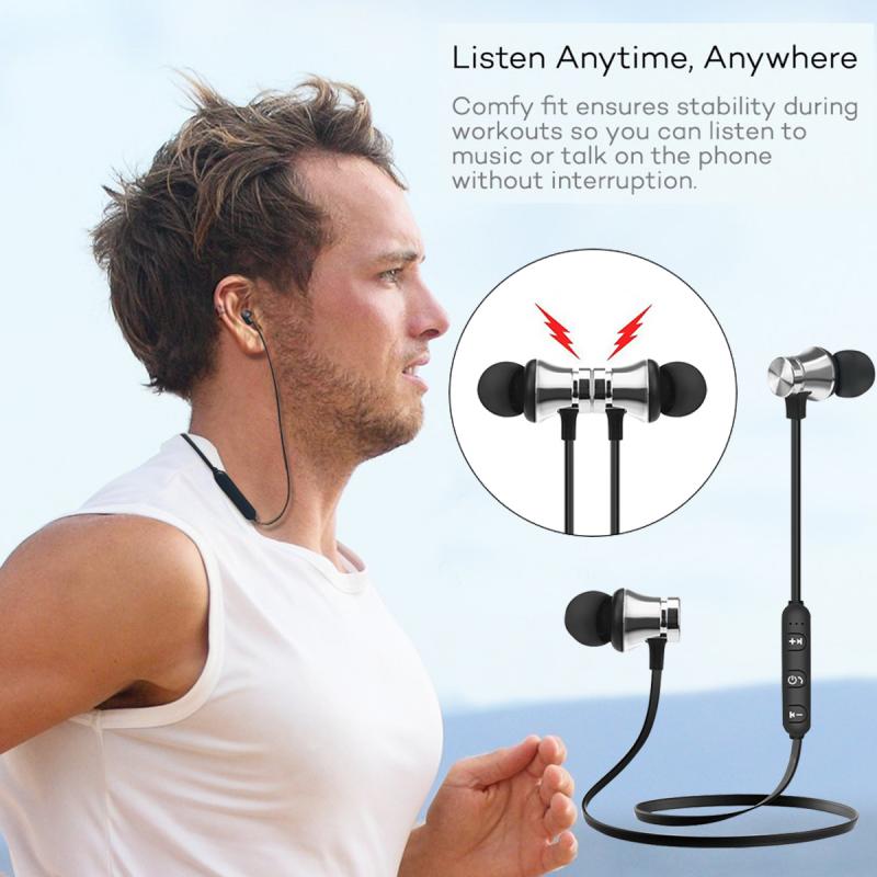 Gnetic Bluetooth 4.2 Adsorptie Draadloze S8 In-Ear Oortelefoon Met Microfoon Sport Hoofdtelefoon Bass Stereo Oortelefoon Voor Alle telefoon