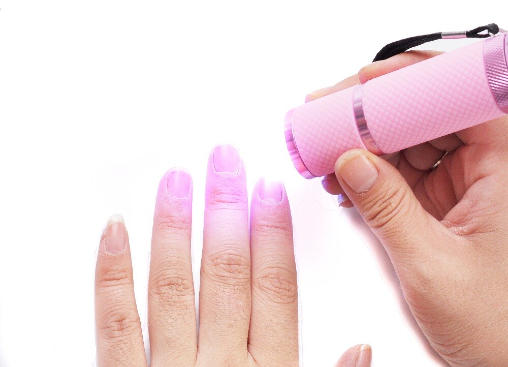 Brand 1PC- UV Gel Nail Dryer Curing led Lamp light Acrylic Gel Battery power Magic use for hand finger nail tools