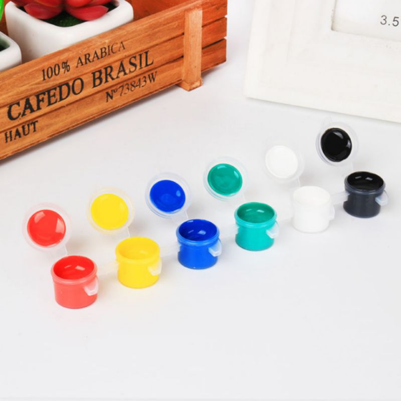 3Ml/12 Kleuren Acryl Pigment Kinderen Handwerk Schilderij Pigment Set Art Acryl Pigment Voor Doek, Leer, hout