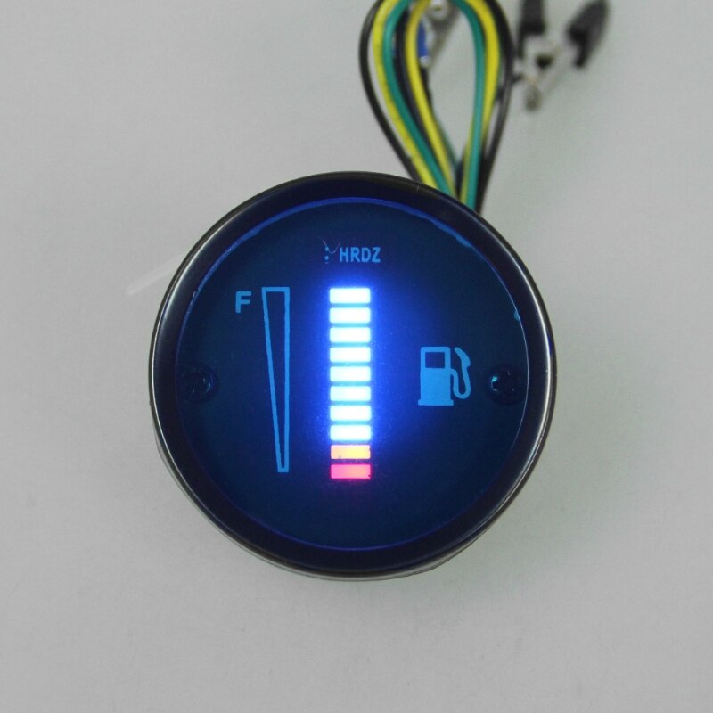 2" 52mm Universal Car Motorcycle Fuel Level Meter Gauge 8 LED Light Display 12V