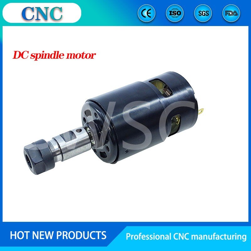 Petit moteur à broche CNC 24V cc, 20000 tr/min, avec kit de fixation ER11, haute puissance, réduction du bruit, bricolage