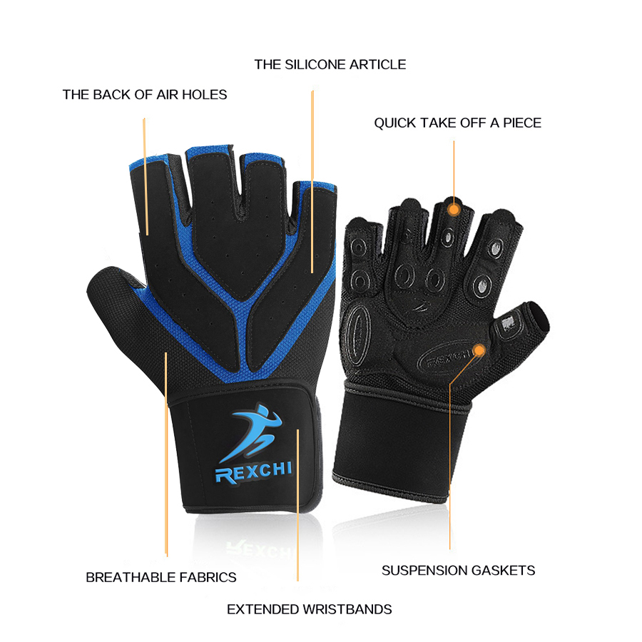 Gym Fitness Gloves Weight Lifting Unisex Crossfit Workout Bodybuilding dumbbell Half Finger Hand Protector exercise gloves