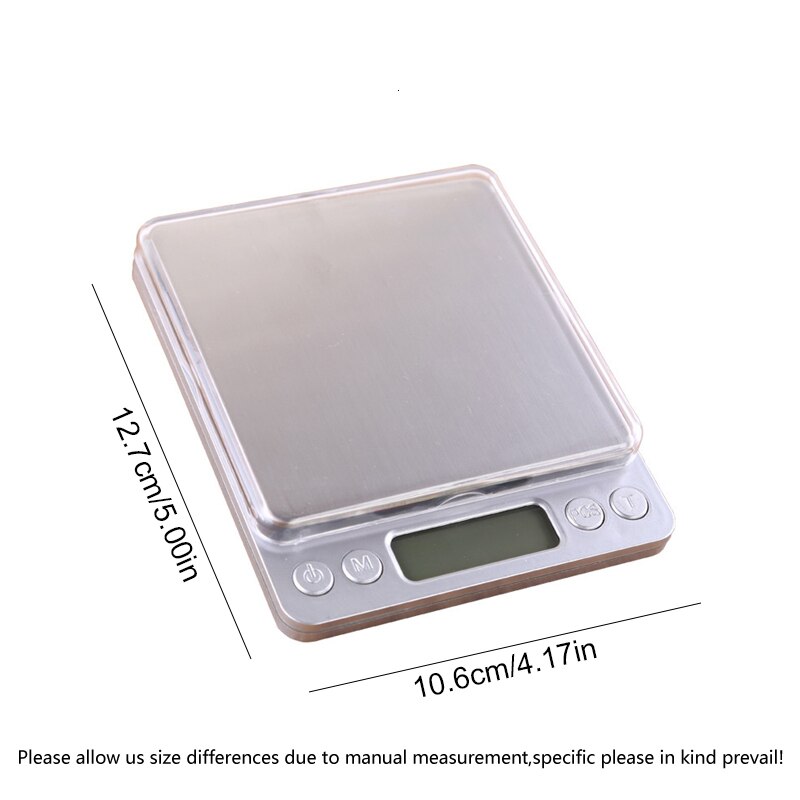 1Kgx0.1g Digital Kitchen Scale Mini Pocket Electronic Gram Balance Weight Stainless Steel Precision Jewelry Gold Food Scales