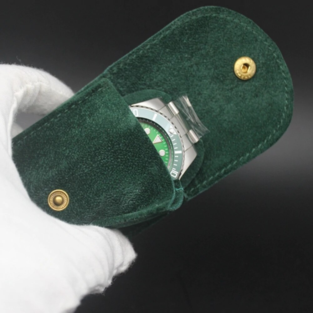 Top Slipper Groen Horloge Tas Originele Beschermende Pocket Flanel Pouch Horloges Zakken Groen Opbergzakken Gmt 116610: 1 pcs  ROX bag
