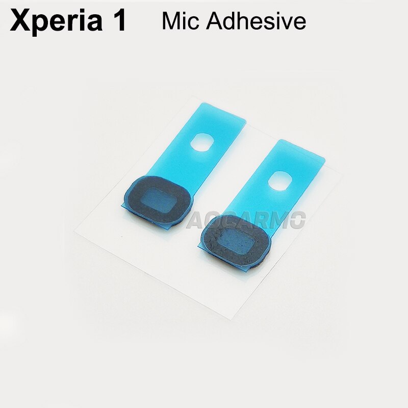 Aocarmo para SONY Xperia 1 / XZ4 J9110 X1, conjunto completo, adhesivo frontal LCD, parte trasera, pegatina, batería, micrófono, auricular, cinta adhesiva: For Mic