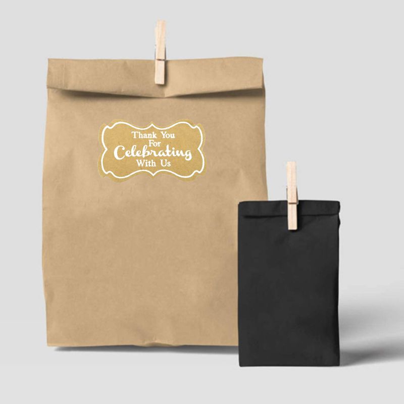 250 peças/rolo obrigado por celebrar com os eua adesivos. etiqueta de selo kraft artesanal