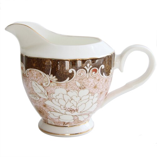 Luxury Bone China Coffee Cup and Saucers European Porcelain Afternoon Tea Pot Set Espresso Cups Drinkware DA60BYD: Milk tank