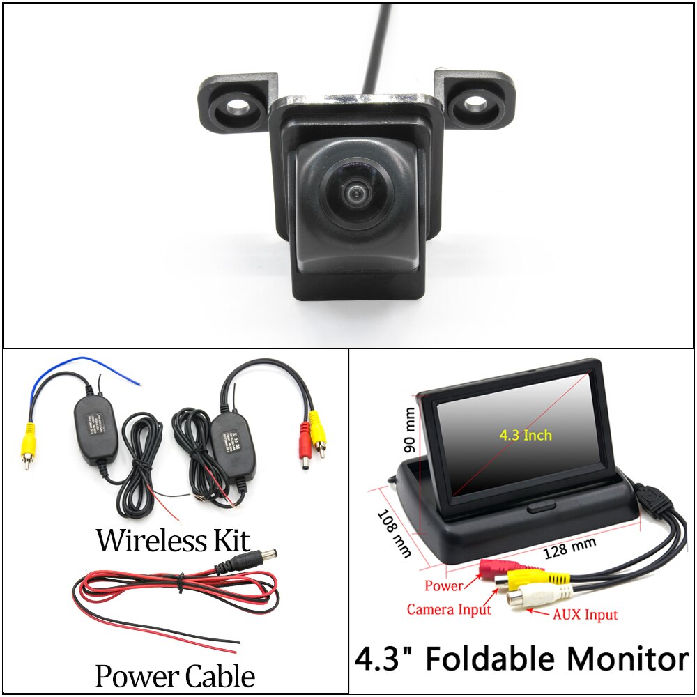 Owtosin HD 1280*720 Fisheye Rückansicht Kamera Für SsangYong Tivoli/Tivoli XLV/Tivoli Luft/LUVi Auto Monitor: Nocken 4.3 falten Wireles