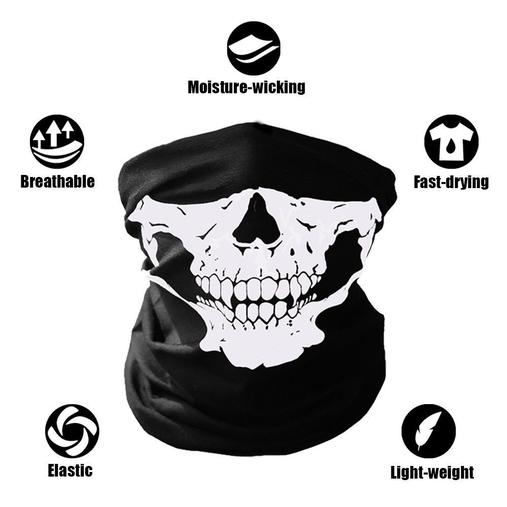 Cranio tubolare traspirante, Buff moto antivento antipolvere per escursionismo, ciclismo