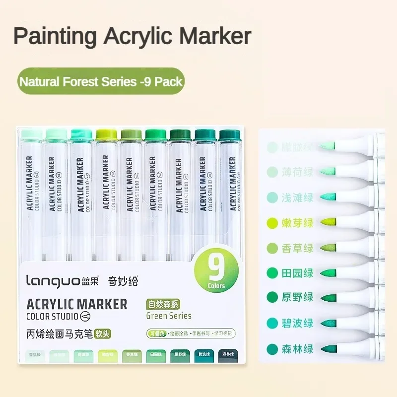 Bolígrafos de pintura acrílica de 9/162 colores, pincel marcador para pintura en roca, piedra, cerámica, vidrio, madera, lienzo, suministros de Arte DIY, papelería: Rojo