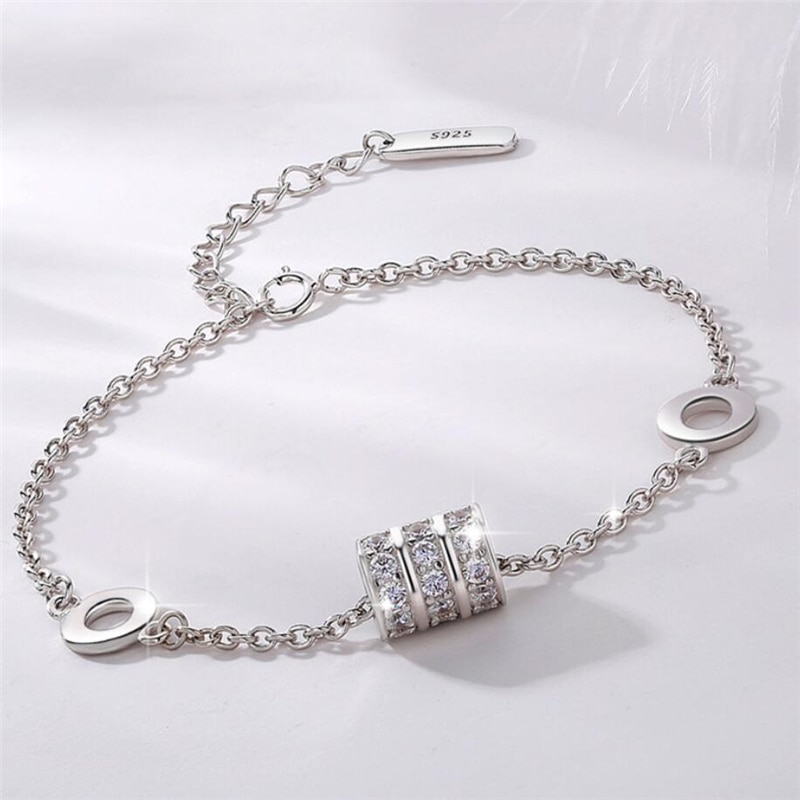 Sole Memory Good Luck Beads Simple Exquisite Personality Romantic 925 Sterling Silver Female Resizable Bracelets SBR237