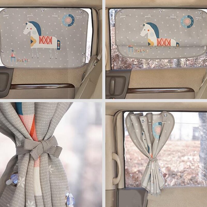 Car Sun Shades Car Window Shades for Rear and Side Window Car Heat Shield Protect Baby Window Shade Adjustable Sunscreen Curtain: 1