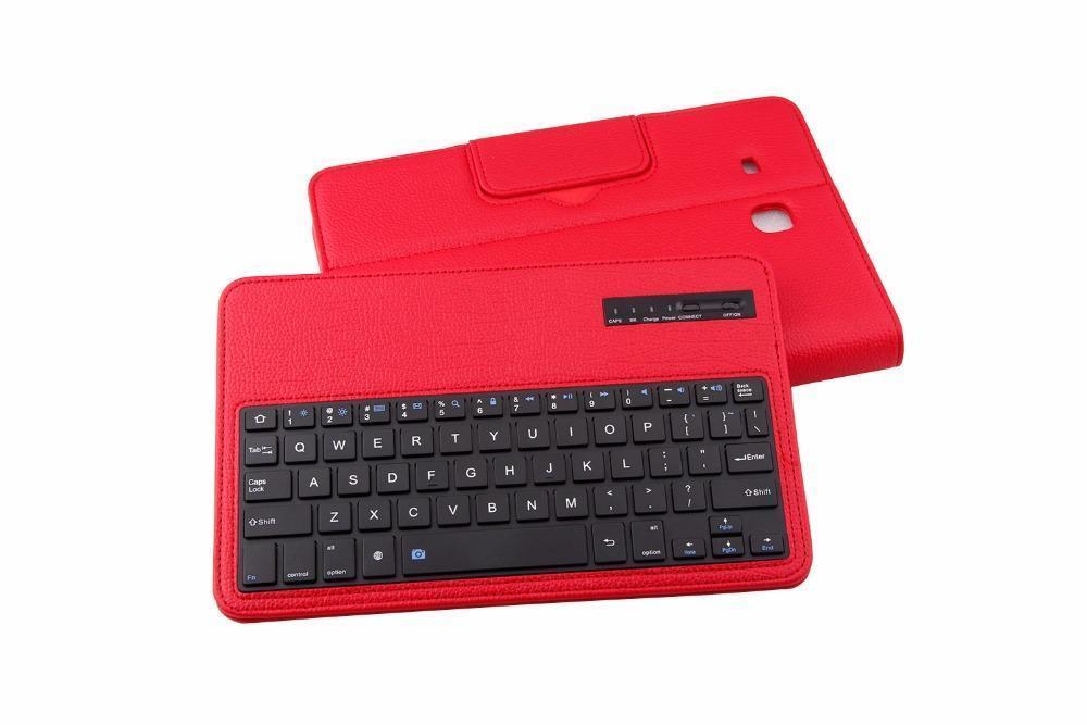 Sans fil Bluetooth Clavier Housse Pour Samsung Galaxy Tab E 8.0 SM-T375 T375 SM-T377 T378 avec Film Protecteur D'écran