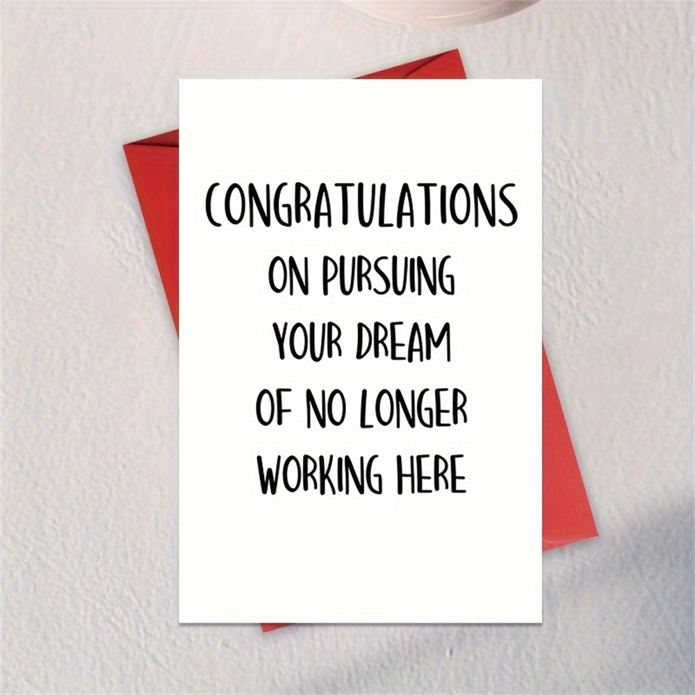 1pc Humorous Leaving Cards Farewell Cards for Colleagues, Funny Retirement Card Job Cards Goodbye Cards for Coworkers Boss,