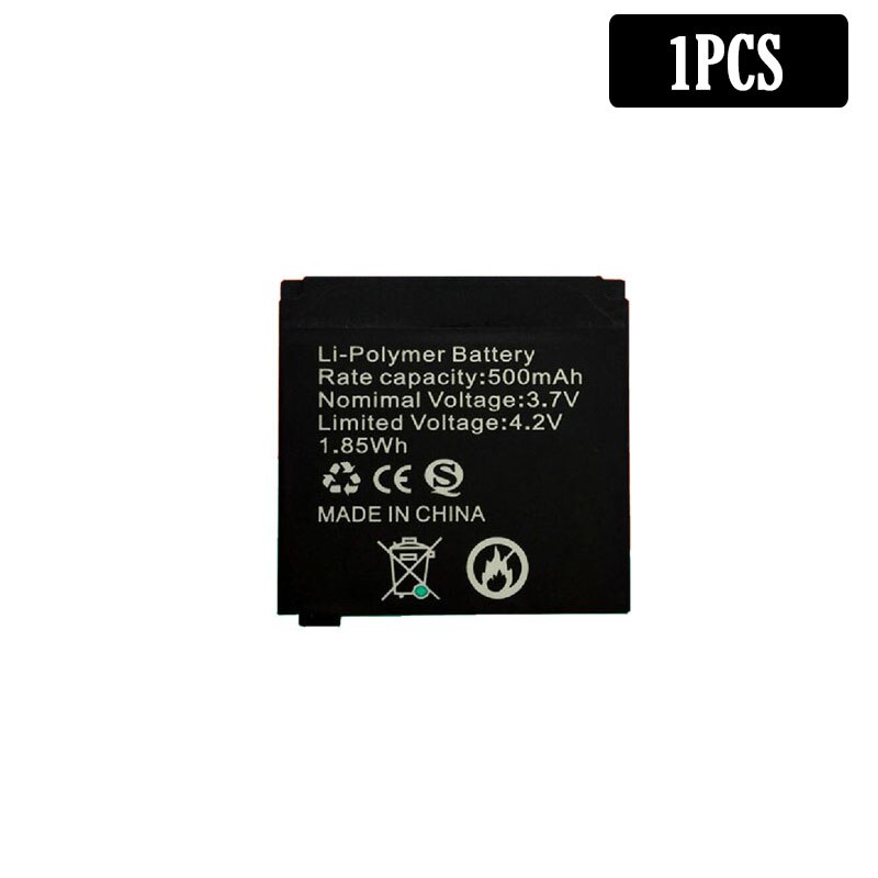 1-2 stuks brand 3.7V 500mAh Oplaadbare Li-Ion Polymeer Batterij Voor Slimme Horloge Q18 robot Lithium batterijen: 1pcs