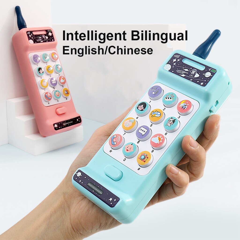 Stijlvolle Retro Muziek Telefoon Baby Bijtring Early Learning Educatief Speelgoed