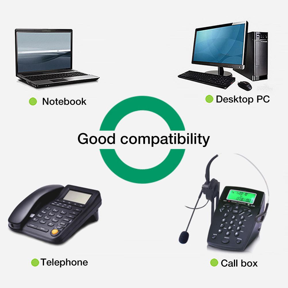 HT103U USB Headset with Microphone Noise Cancelling Computer Wired Headphone for Call Center Skype Chat