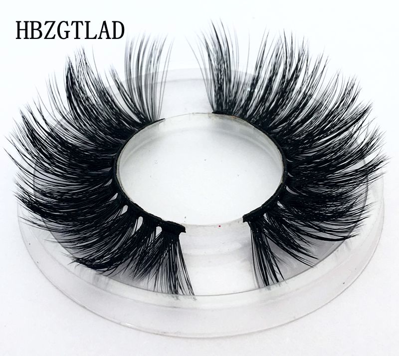 1 Pair 25mm Lashes 6D Faux Mink Hair False Eyelashes Fluffy Wispies Dramatic Long Lashes Handmade Eyelashes Eye Makeup Tool