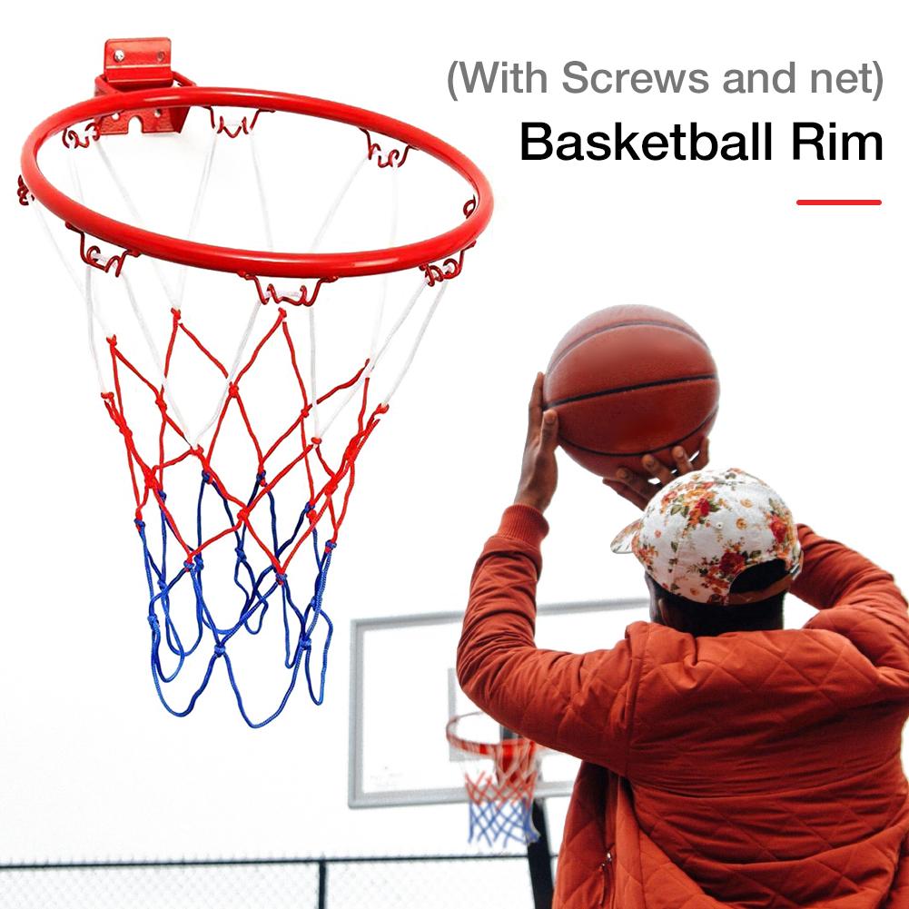 Hængende basketball boks basketball ring med netto skrue diameter 32cm indendørs og udendørs basketball forsyninger