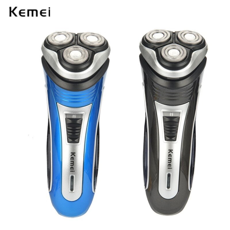 Kemei Elektrische Scheerapparaat Mannen Baard Trimmer Clipper Haar Scheren Machine Professionele Gezicht Mens Triple Blade Oplaadbare Scheermes