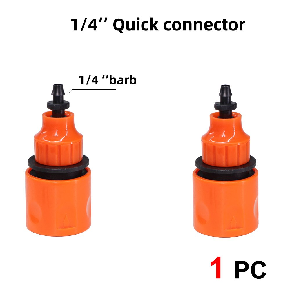 1/4" 3/8" 1/2" 3/4" Pipe Quick Coupling Faucet Standard Connector Garden Greenhouse Watering Irrigation Hose Connectors Adapter: A