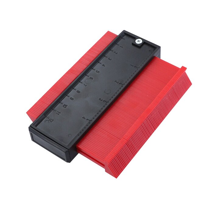 Copy Gauge Contour Gauge Duplicator 5/10inch Multifunctional Profile Scale Template Curvature Scale Woodworking Tools: red-s