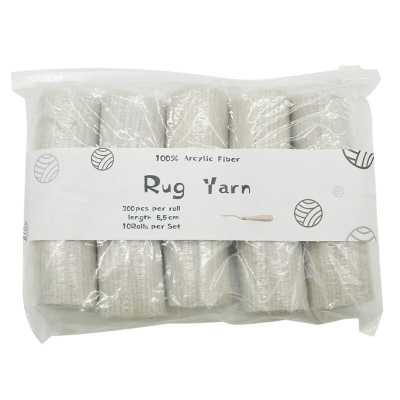 10 Rolls Pre-Cut Latch Hook Yarn Threads for Making Pillowcases Blanket Rug DIY: 17